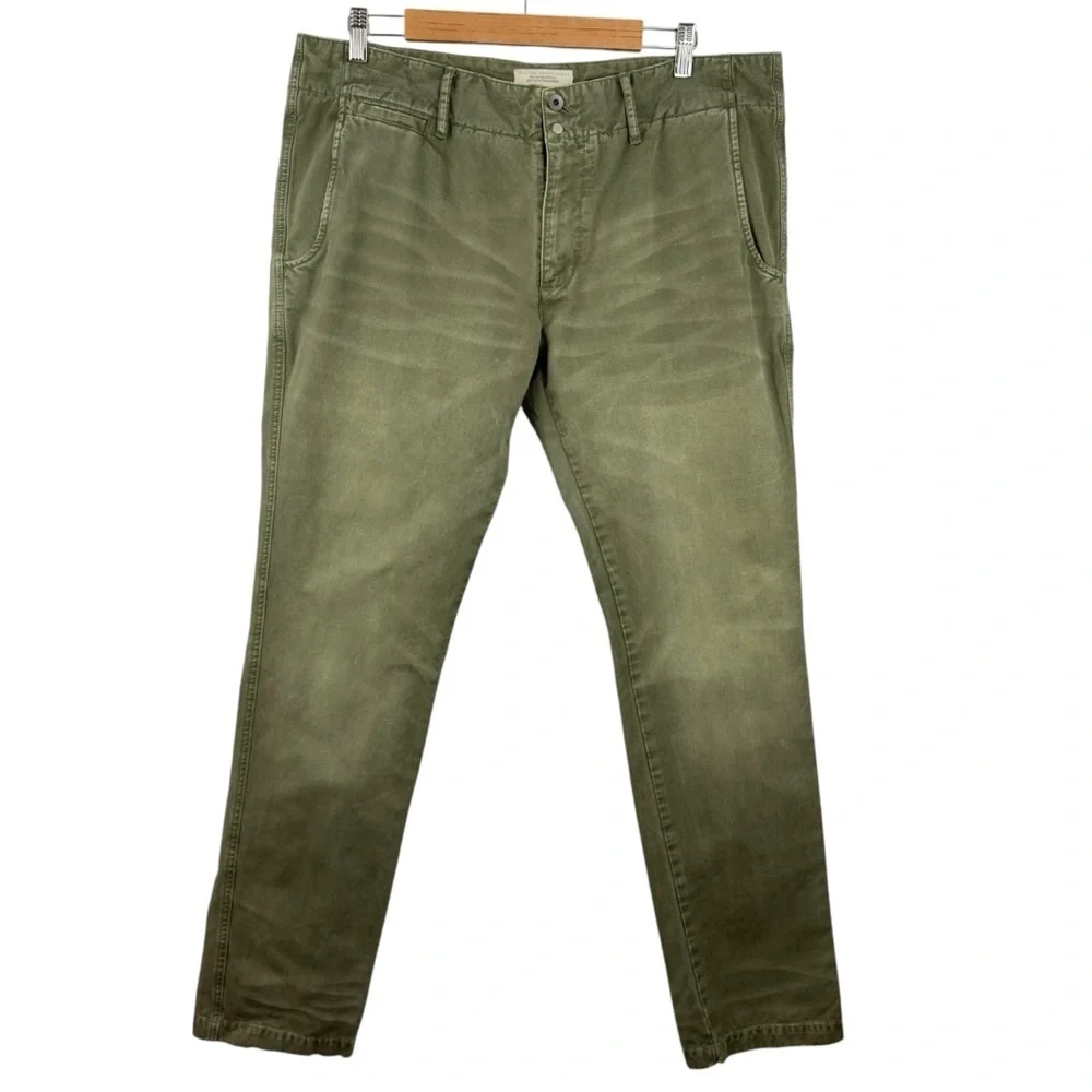 PRPS Jeans Army Green Men’s Pants Size 36 Japanese Denim Straight Leg